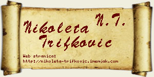 Nikoleta Trifković vizit kartica
